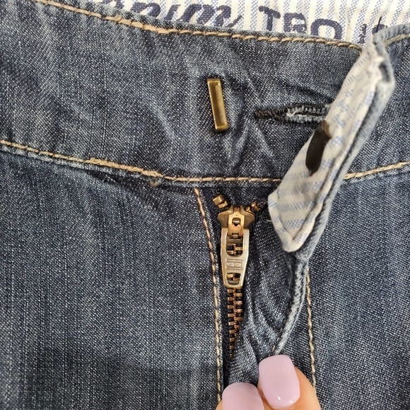 Tommy Hilfiger Wide Leg Chambray Denim Trouser Blue Size 4 - Picture 3 of 11